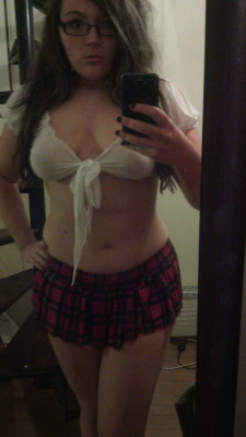 savingthrowvssexy:  bitch-khaleesi:  Deleting loads of old pics but I thought I’d throw these up coz my schoolgirl outfit is my fave and it’s hella cute;-)  Oh.. Oh my… 