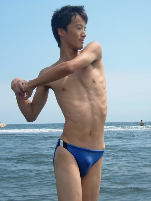 Asian underclothes boy