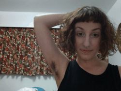 hairypitsclub:  p impressed by the length of my pit hair/confused by making gifs 