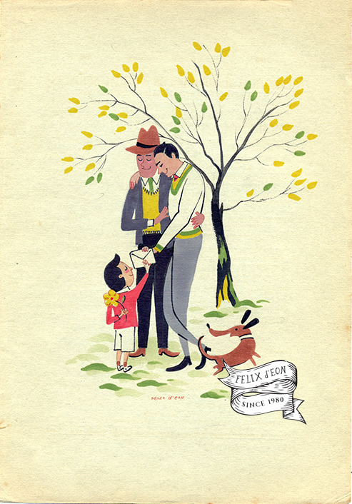 felixdeon:Happy Father’s Day! Feliz día del padre! Three paintings in mid-century style celebrating the love of queer families. Have a beautiful day! A Happy FamilyBest Dads In The WorldHappy Family V