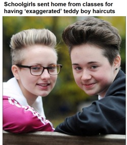 actionables:  motherfucking-q:  actionables:  I mean, I’m not burning bras or shit, but this is disgusting. DailyMail readers, ladies and gentleman.  They look gorgeous. I’m jealous, I could never look that good with that haircut.  The point is not