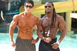 aesthetic8packabsworkoutprogram:  Hwang Chul soon and Ulisses Williams Jr.  #nohomo - jealous. just looking for my 6/8 pack abs cannonball shoulders too