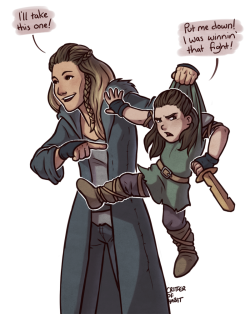 critter-of-habit:  I’m sure there is actually some traditional ceremony or something that Grounders have to match warriors up with their seconds, but I like to think it’s more like picking out a puppy.  Or maybe just in Anya and Lexa’s case. 