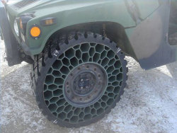 gregmelander:  AIRLESS TIRES I think all cars should have these kind of airless tires. They should put side walls on them so nothing gets inside and done. via New Tires  Yup