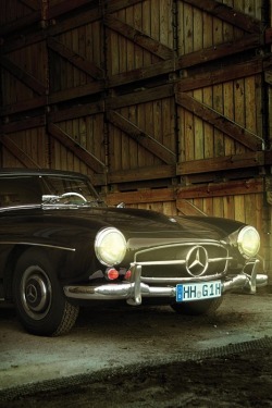 m-wear:  Mercedes-Benz 190 SL Roadster A two-door grand touring roadster with an optional removable hardtop that was produced by Mercedes-Benz between May 1955 and February 1963. A prototype was first shown at the 1954 New York Auto Show. The 190SL was