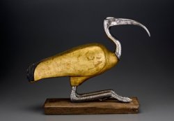 sporadicq:  Ibis Coffin, Egypt, 305-30 B.C. Wood, silver, gold, and rock crystal, 15 1/16 x 7 15/16 x 21 15/16 in. (38.2 x 20.2 x 55.8 cm). Brooklyn Museum (Gavin Ashworth, photographer), 2012. In Ancient Egypt animal mummies were routinely placed