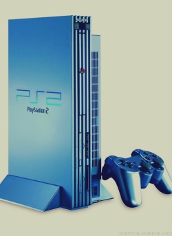 survival-horror-2002:  Sony Playstation 2 Console, (Blue) Limited Edition 
