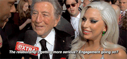arrtpop: Gaga getting asked if she’s engaged with Taylor Kinney. [x]