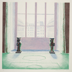 trulyvincent:David HockneyTwo Vases in the Louvre 1974, 74.2×74.1 cm • Etching, Paper