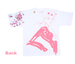 highdio:  More Part 5 merch for 2018: Giorno Giovanna T shirt with floral print sleeve.  3700円, part of the 50 years of JUMP event.  Details at shonenjump-ten.com/goods.html 