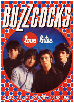 80srecordparty:  Promotional Poster for Love BitesBuzzcocks, United Artists Records/UK (1978)  