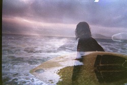 destroyingcameras:Malibu Broderick.  Disposable camera.  Expired film soaked in lime juice.