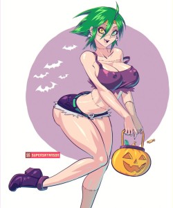 supersatanson:  Zombina from Monster Musume with a Rottytops (Shantae) Outfit!Halloween still lives.  - My Patreon - Gumroad Store -