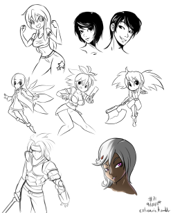 Some sketches I&rsquo;ve done over the week in between work. Gonna try to turn this into a weekly thing to keep this blog updated. First row - OC, studies. Second Row - Symphonia Third row - Dart Feld and Cia