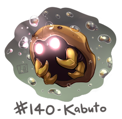 electrical-socket:  Daily Pokémon Doodle #140 - Kabuto!I have to wonder…which eyes are Kabuto’s real eyes? The little dinky ones on the shell, or those big ol’ headlights?