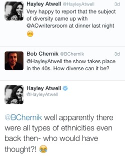 alwayshayleyatwell:  Hayley Atwell being a boss