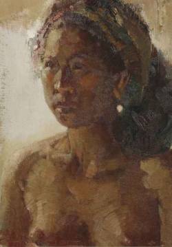   Portrait of an Indonesian Girl, by Lee Man Fong, via Christie’s.  