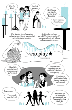 nsfw-and-the-things-i-like:  niki-smith:Another five page kinky comic I drew last year! This one’s about getting started with wax play. Be safe and have fun!  @daddys-cutiepie-princess