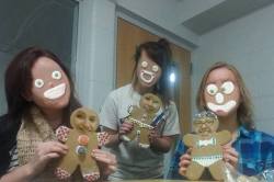 katxrenee:  So today we decorated gingerbread men and my friend decided to face swap them.      