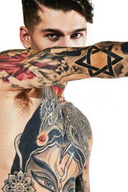 Stephen James. Elbow tattoo!