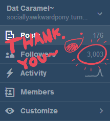 sociallyawkwardpony:  Caramel Dancing~…get it? Like Caramelldansen? :3c…nevermind. We’ve reached 3,000 followers~ thank you guys so much! Love you all~  Hnnnng &lt;333