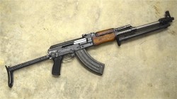 gunrunnerhell:  Yugo M72AB1A rather uncommon Yugoslavian RPK variant with an under-folding stock. This isn’t a configuration sold by any importers like Century Arms, but can be built from M72 parts kit with the addition of an under-folding stock set