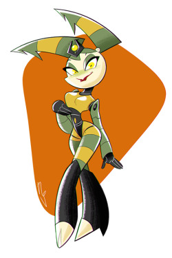 grimphantom:brokenlynx21:Here are a couple of my favorite draw thread requests I’ve been doing for fun.  We have “VexJ9”, the unofficial combination of Jenny (Xj9) and Vexus from My Life as A Teenage Robot (that show had amazing art direction.