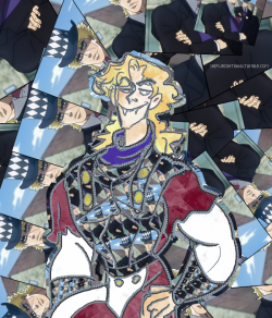 shipwrightkaku:    Anonymous said: Grey, If i may request that you draw Dio with the Speedwagon brush! I dunno why but that just sounds entertaining.  he isnt worthy of it… but heres dio drawn entirely out of speedwagons   WOW!