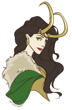 dorodraws:  Lady Loki doodle 
