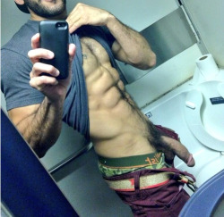 brazen68:  elchanclas70:  big77boi:  str8 stud with a thick heavy cock. shit! luv his junk. i’d go down on my knees right there in that filthy toilet ‘n suck that massive thick dick with my nose buried in his dark thick bush. fuck yeah!  Over 2800