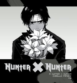   ✧  My Hunter X Hunter fanzine is available for purchase!  ✧  A collection of fanart illustrations for the series Hunter X Hunter, featuring the character Chrollo. (Pairings include: Leorio/Kurapika, Chrollo/Kurapika, Chrollo/Hisoka, and Chrollo/Silva.)