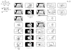 raveneesimo:  While looking through some old folders, I found some of the “thumbnail” sketches I made for Message Received. A storyboard usually goes through several stages before being considered “complete”. When I can, I like to do it all