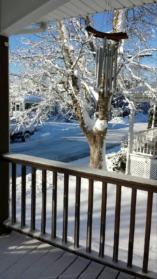 Im in Florida and my mom sent me a picture of what it looks like outside my house in Massachusetts.