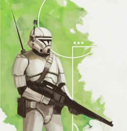 I like Star Wars but not a fan tho. I really love stormtroopers and decided to draw one :3 bit changed helmet.  