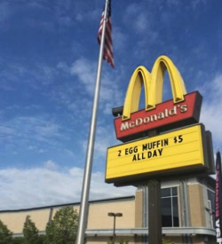 nowthisnews:  The Art of Sign Smack TalkA liquor store in Somerville, Massachusetts picked a fight with the McDonald’s up the road using their sign and hilarity ensued. The two went back and forth exchanging disses with an impressive use of correct