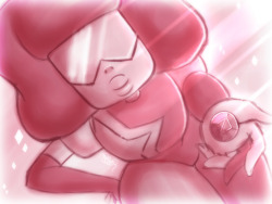 princesssilverglow:  I needed some comfort so I made a picture of Garnet… again. I’m so sorry I keep drawing the same thing over and over. I can’t explain it but drawing her makes me feel save ^w^; 