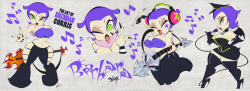 brendancorrism: brendancorris: Here are some quickies of Barbara Bat, the leading lady of Daigasso Band  Brothers (Jam with the Band). Never played the game because it never  saw a worldwide release and the rom’s buggy as hell, but her design was  way
