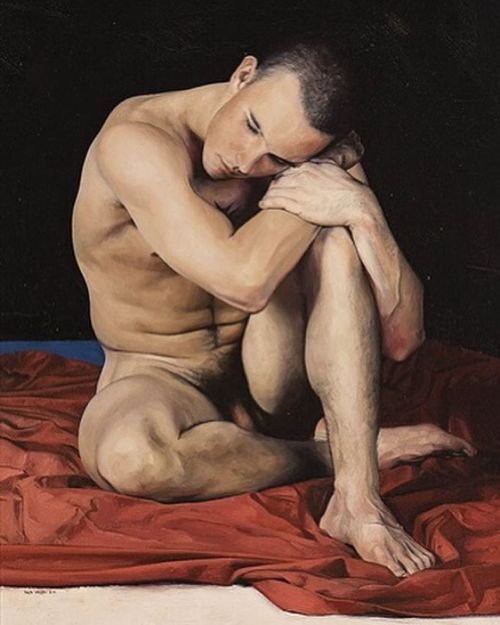 antonio-m:  ‘Male Nude - Dylan’, 2001 by David Warren (1945–present). Australian painter. oil on linen.