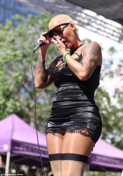wocinsolidarity:  missladylove20:  ‘No slut shaming!’ Amber Rose breaks down in tears after stripping off for female empowerment walk… as she hits back at ex Kanye West Amber Rose may have cried, but she remained defiant and proud when it came to