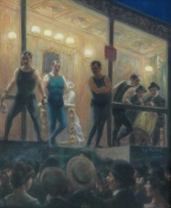 Gerard Johan Staller (Dutch, 1880-1956), The boxing-match, 1904. Pastel on paper laid down on board, 57.5 x 47.5 cm.