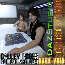 Well if you’re hanging out in the Galley you’re going to want to pose your Genesis 3 Female and Males! The galley was the heart of the ship. One of the few areas the crew  could relax and just be themselves. No caution lights blinking, no  emergency-red-l