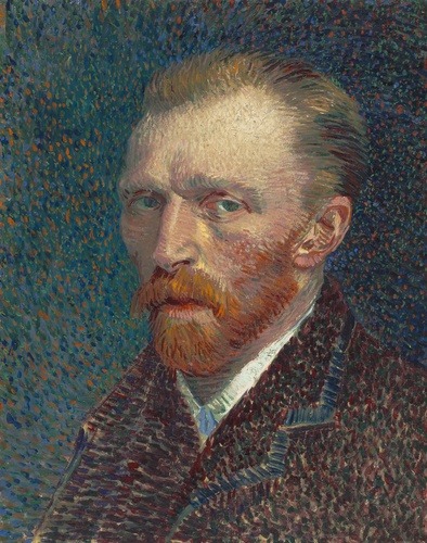 artist-vangogh:  Self-Portrait, Vincent van Gogh, 1887, Art Institute of Chicago: European Painting and SculptureIn 1886 Vincent van Gogh left his native Holland and settled in Paris, where his beloved brother Theo was a dealer in paintings. Van Gogh