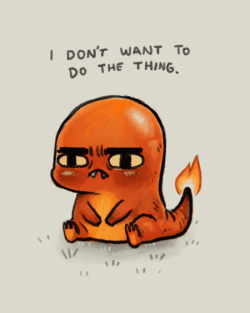 hatboy:  Poké-Portrait: Charmander {2013} A portrait of my angst and frustrations. Once again, this is really a drawing about me, but I drew a Pokémon instead. For some reason. Another Twitter Doodle from the past, but it’s currently very relevant