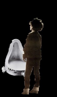 Robert Smith pissing on Duchamp[I love Paint][PD: So Bored]