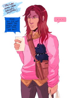 monsieurpaprika:   it’s always been my headcanon that ren accompanies mink when they go out so they can have quality time together while aoba and tori do the same at home….. 