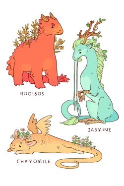 pit-hair-princess:  strangelykatie:some common varieties of tea dragon!  pumpkaboo-princess LOOK