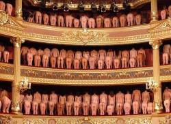 hymntonudity:  Large-scale nude shoot in Bruges’ Theatre from American installation and performance photographer Spencer Tunick.