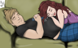 taming-the-girl:  wandawackness:  bellyrumblr:  feedeespain:  Someday…  Someone took my favorite cuddle fantasy and drew it beautifully. THANK YOU  Beautiful  Favorite spot to lay ^_^ 