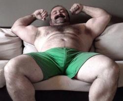 harddaddies:  my favourite picture right now mmm i need to feel his huge bulge and lick his biceps