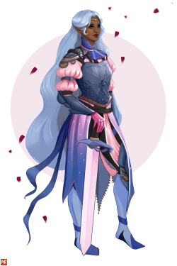 mindlesslyred:  managed to doodle a knight Allura between illustration stuff, yay 